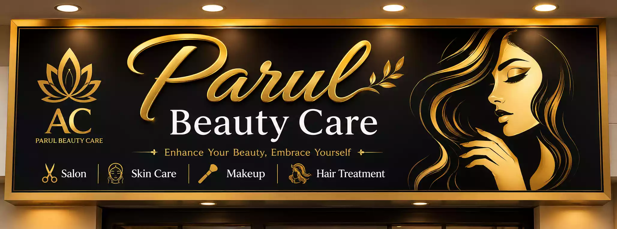 Parul Beauty Care Main Salon Suite & Gold Arch Mirrors